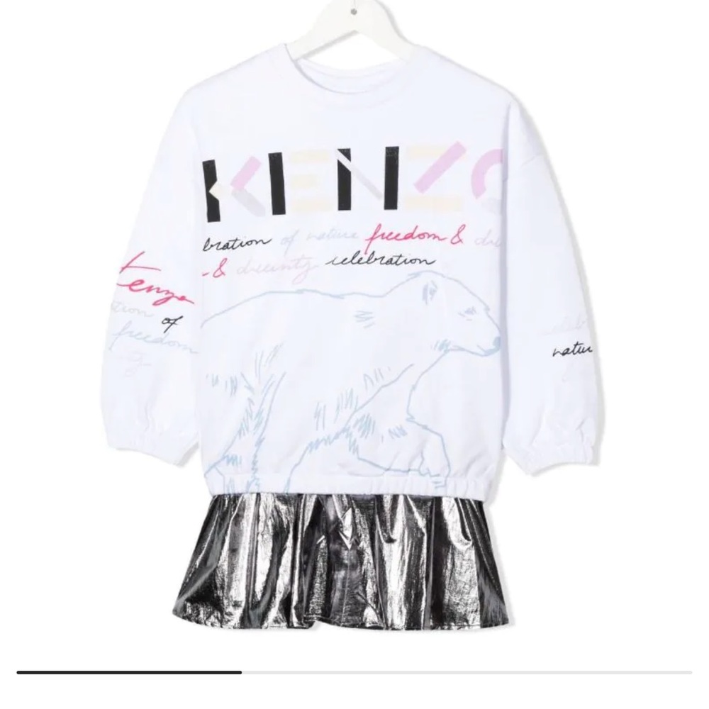 graphic-print panelled dress from KENZO KIDS